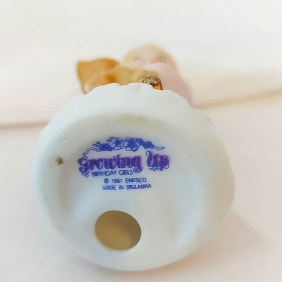 Vintage Enesco Growing Up Birthday Girl 3 Figurine - Picture 4 of 4